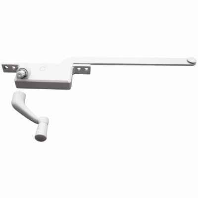 Prime-Line White Steel Left Single-Arm Casement Window Operator For Steel Framed Windows