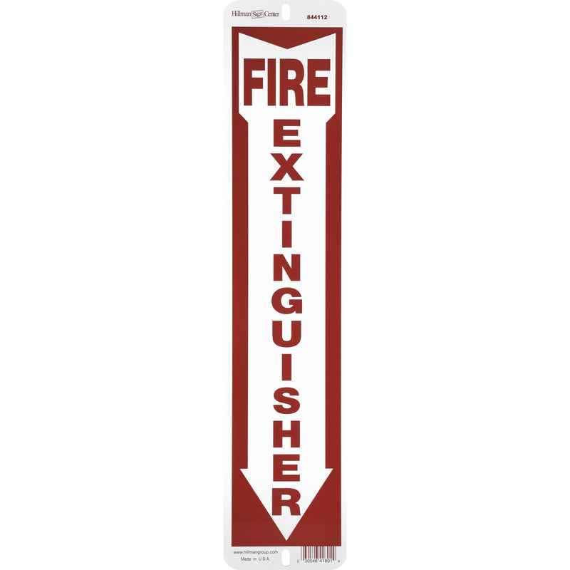 Hillman English Red Fire Extinguisher Sign 18 in. H X 4 in. W (Pack of 6)