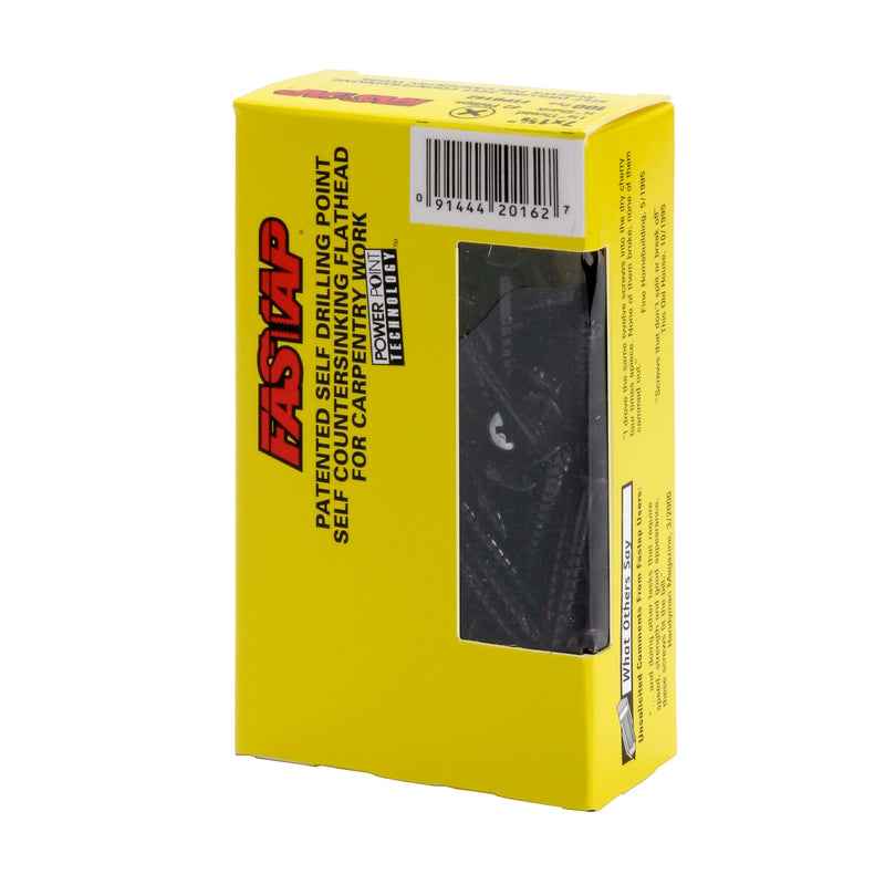 Fastap No. 7 X 1 in. L Phillips Black Oxide Coarse Wood Screws 100 pk