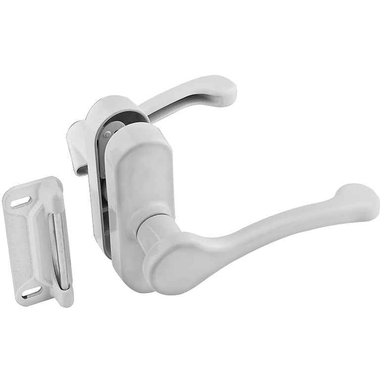National Hardware White Zinc Lever Latches 1 pk