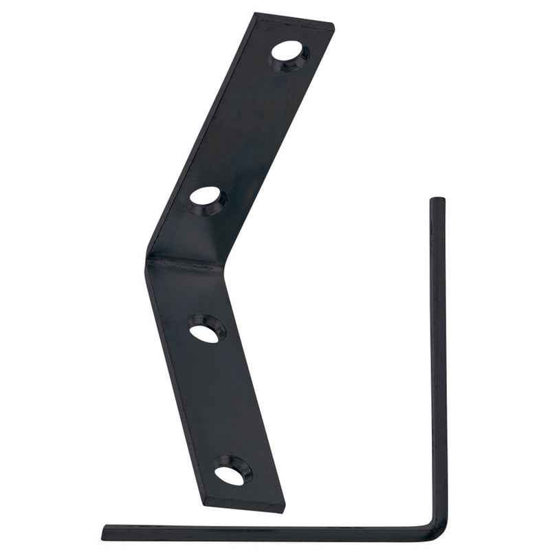 Hampton 3 in. H X 3/4 in. W X 3 in. D Black Steel Inside L Corner Brace (Pack of 20)