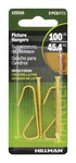 Hillman AnchorWire Brass-Plated Gold Conventional Picture Hanger 100 lb. 2 pk (Pack of 10)