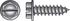 HILLMAN No. 14 Ga. X 1 in. L Slotted Hex Washer Head Sheet Metal Screws 100 pk