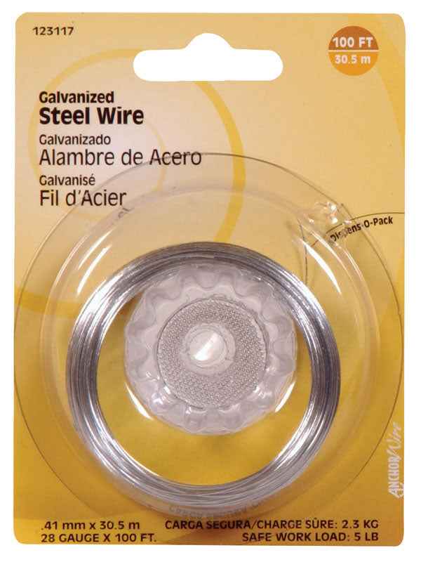 Hillman 100 ft. L Galvanized Steel 28 Ga. Wire (Pack of 10)