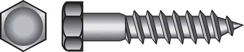 HILLMAN 5/8 in. X 5 in. L Hex Zinc-Plated Steel Lag Screw 25 pk