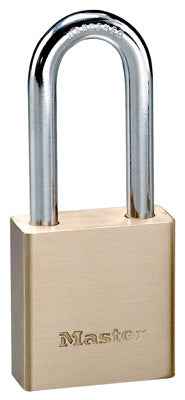 Master Lock 1-9/16 in. H X 3/4 in. W X 1-3/4 in. L Brass 5-Pin Cylinder Exterior Padlock
