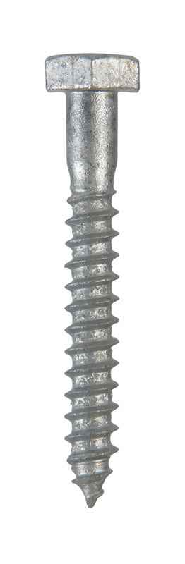 Hillman 1/4 in. X 2 in. L Hex Hot Dipped Galvanized Steel Lag Screw 100 pk