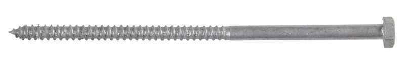 HILLMAN 1/4 in. X 6 in. L Hex Hot Dipped Galvanized Steel Lag Screw 100 pk