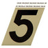 Hillman 3 in. Reflective Black Metal Self-Adhesive Number 5 1 pc (Pack of 3)