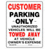 Hillman English White No Parking Sign 19 in. H X 15 in. W (Pack of 6)
