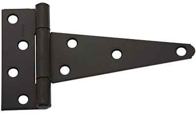 National Hardware 6 in. L Black Extra Heavy Duty T-Hinge 2 pk