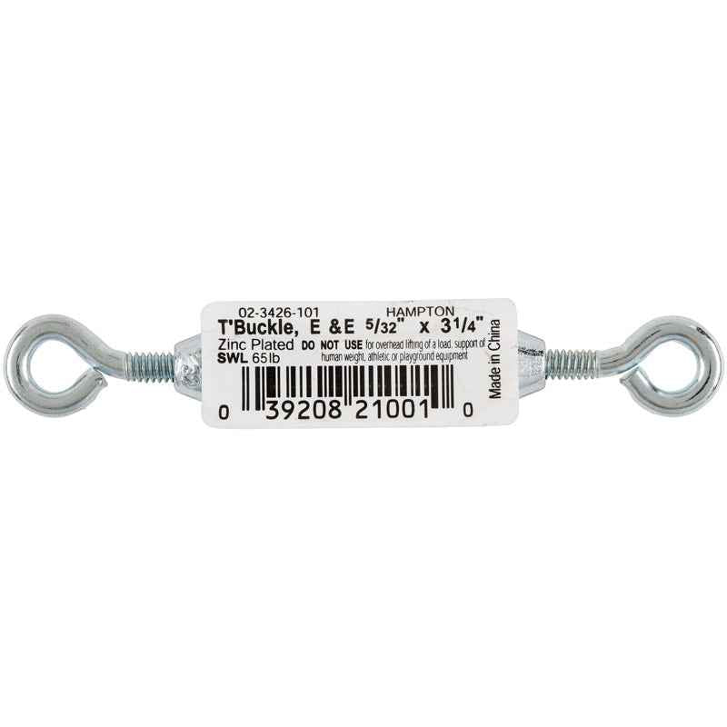 Hampton Zinc-Plated Aluminum/Steel Turnbuckle 65 lb. (Pack of 10)