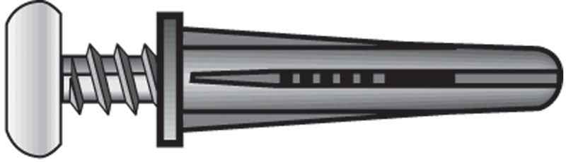 Hillman .25 in. Dia. x 1-3/8 in. L Plastic Pan Head Conical Anchor 20 pk (Pack of 5)