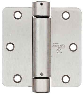 National Hardware 3-1/2 in. L Satin Nickel Spring Hinge 1 pk