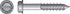 Hillman Tapper 1/4 in. D Steel Hex Head Concrete Screw Anchor 100 pk