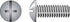 HILLMAN No. 8-32 Ga. X 3/4 in. L Combination Truss Head Zinc-Plated Steel Machine Screws 100 pk