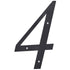 Hillman 6 in. Reflective Black Plastic Nail-On Number 4 1 pc (Pack of 3)