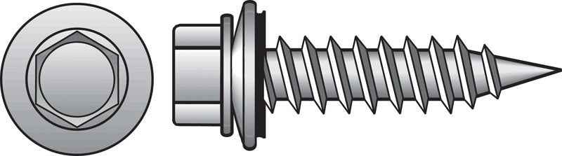 HILLMAN No. 10 Ga. X 2-1/2 in. L Hex Hex Head Screws w/Washers 75 pk