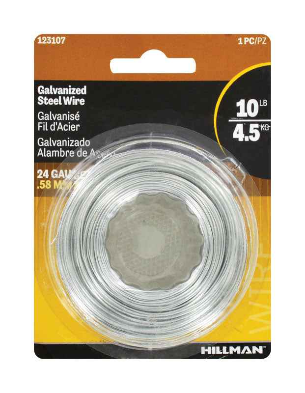 Hillman 250 ft. L Galvanized Steel 24 Ga. Wire (Pack of 6)