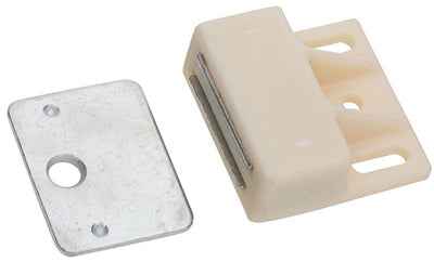 National Hardware 1-5/32 in. W X 1 in. L White Metal Magnetic Catch 1 pk