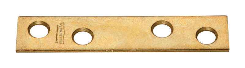 National Hardware 3 in. H X 0.63 in. W X 0.08 in. D Brass-Plated Steel Mending Brace
