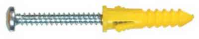Hillman 0.164 in. Dia. x 1-1/4 in. L Plastic Ribbed Head Ribbed Anchor 25 pk (Pack of 5)