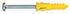 Hillman 0.164 in. Dia. x 1-1/4 in. L Plastic Ribbed Head Ribbed Anchor 25 pk (Pack of 5)