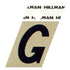 Hillman 1.5 in. Reflective Black Metal Self-Adhesive Letter G 1 pc (Pack of 6)