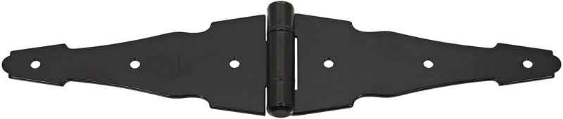 National Hardware 6 in. L Galvanized Black Steel Ornamental Strap Hinge 2 pk