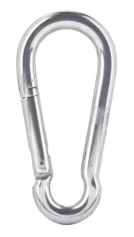 Campbell Chain 3/4 in. Dia. x 4-11/16 in. L Polished Stainless Steel Spring Snap 450 lb. (Pack of 10)