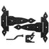 National Hardware 8 in. L Black Steel Gate Hardware Kit 1 pk