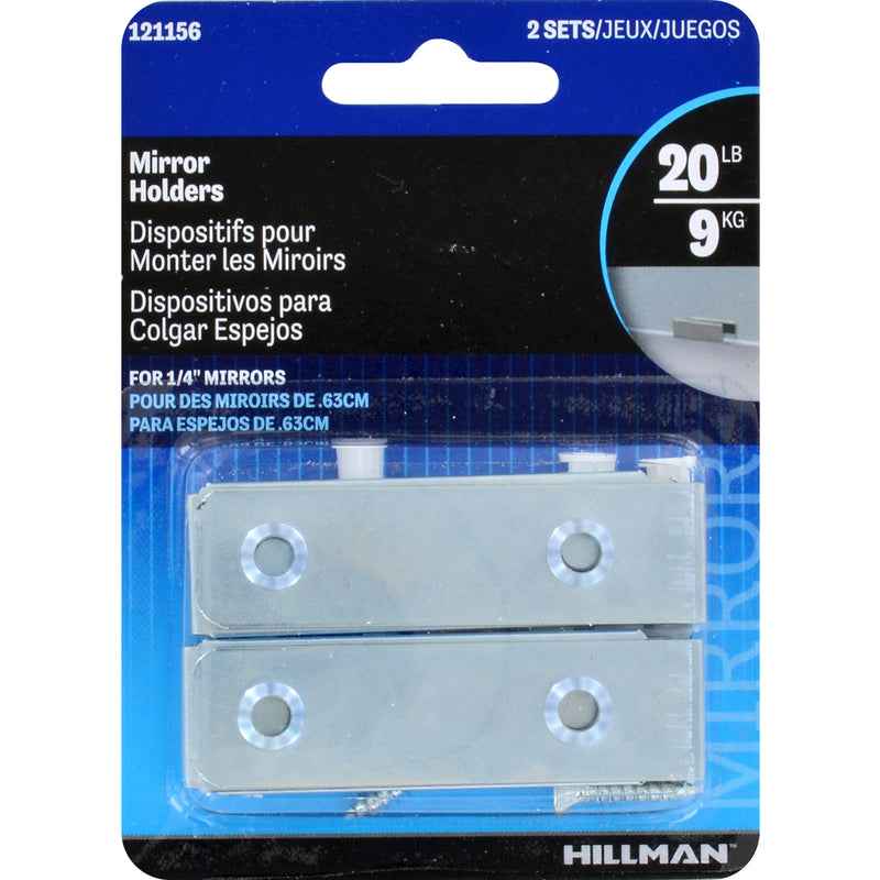 Hillman AnchorWire Silver Hidden Mirror Holder 20 lb. 2 pk (Pack of 10)