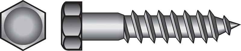 HILLMAN 5/16 in. X 1-1/4 in. L Hex Zinc-Plated Steel Lag Screw 100 pk