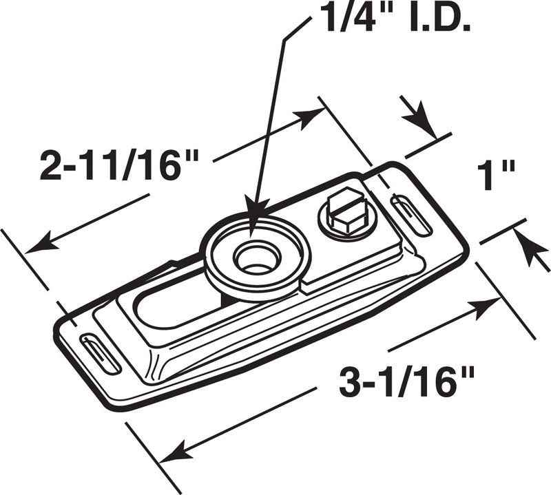 Prime-Line 1-1/6 in. L Brass-Plated Steel Bracket 1 pk