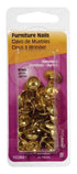 Hillman 4.88 in. L Furniture Brass-Plated Brass Nail Smooth Shank Hammered (Pack of 6)