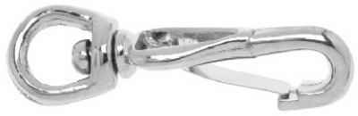 Campbell Chain 1/4 in. Dia. x 2 in. L Nickel-Plated Zinc Spring Snap 20 lb. (Pack of 10)