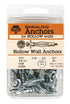 Hillman 1/8 in. Dia. x 1/8 X-Short in. L Metal Pan Head Hollow Wall Anchors 20 pk (Pack of 5)