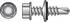 HILLMAN No. 12 Ga. X 3/4 in. L Hex Hex Washer Head Self-Drilling Screws 100 pk