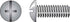 HILLMAN No. 8-32 Ga. X 1 in. L Combination Truss Head Zinc-Plated Steel Machine Screws 100 pk