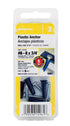 Hillman .138 in. Dia. x 3/4 in. L Plastic Pan Head Conical Anchor 6 pk (Pack of 10)