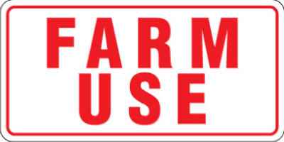 Hillman English Red Farm Use Sign 6 in. H X 12 in. W (Pack of 6)
