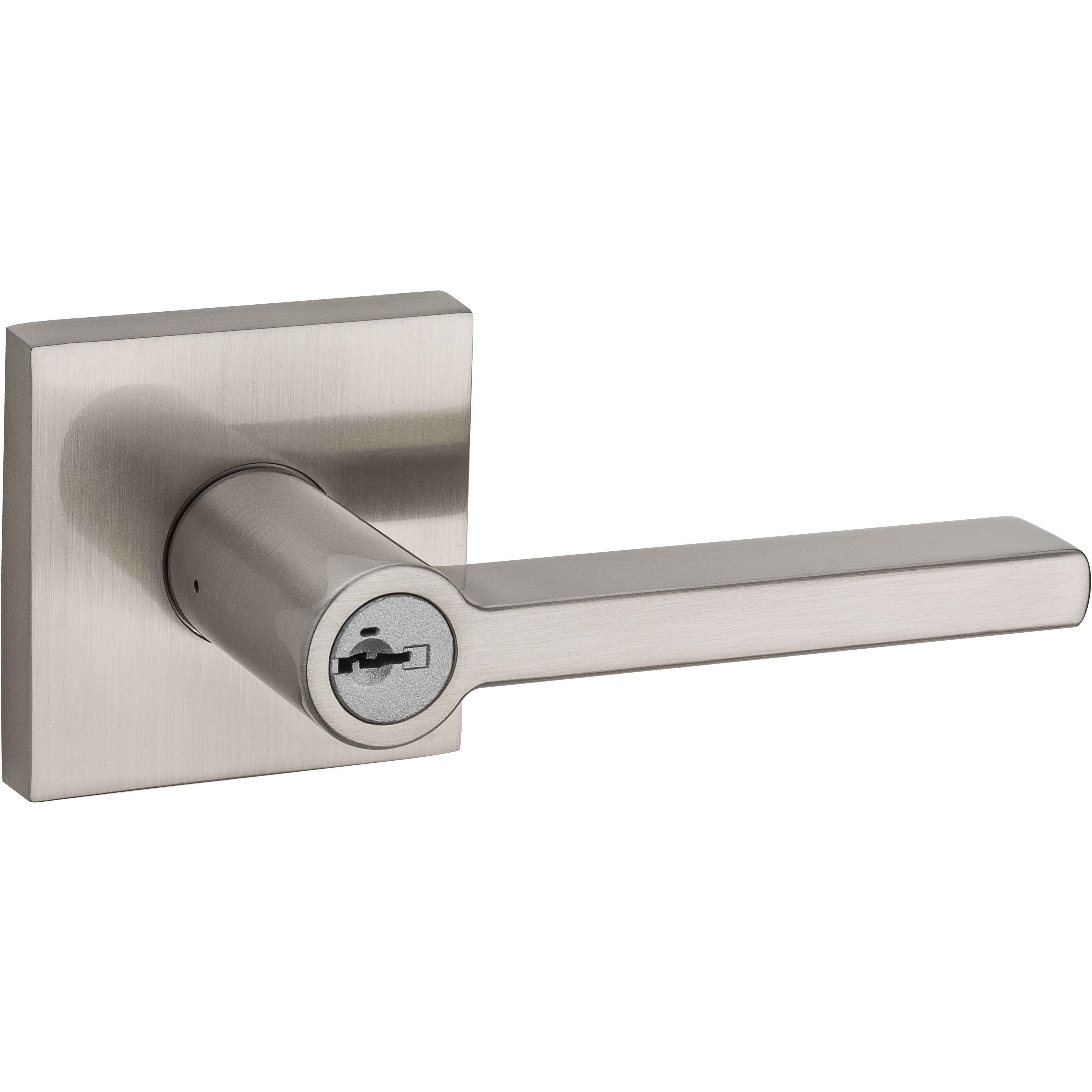 Kwikset SmartKey Halifax Satin Nickel Entry Lockset KW1 1-3/4 in.