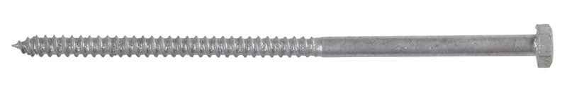 HILLMAN 1/4 in. X 6 in. L Hex Hot Dipped Galvanized Steel Lag Screw 100 pk