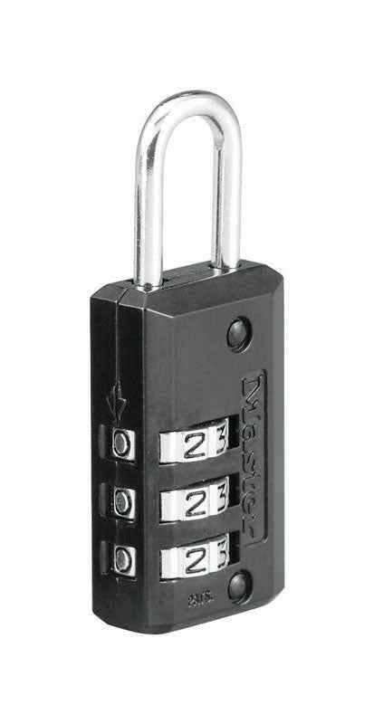 Master Lock 2.18 in. H X 13/16 in. W Steel 3-Dial Combination Luggage Lock