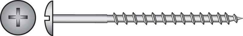 HILLMAN No. 10 X 2-1/2 in. L Phillips Black Phosphate Coarse Cabinet Screws 1 pk