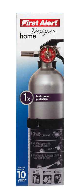 First Alert Designer Fire Extinguisher for Household OSHA/US Coast Guard Agency Approval (Pack of 4)