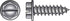 HILLMAN No. 8 Ga. X 1 in. L Slotted Hex Washer Head Sheet Metal Screws 100 pk