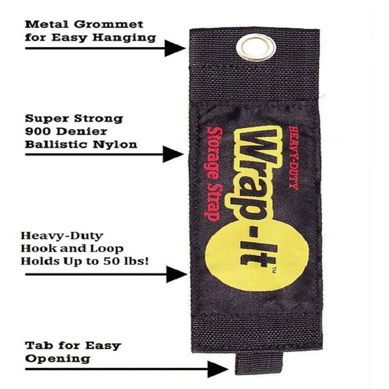 Wrap-It Heavy-Duty 2.5 in. W X 28 in. L Black Storage Straps 50 lb 1 pk