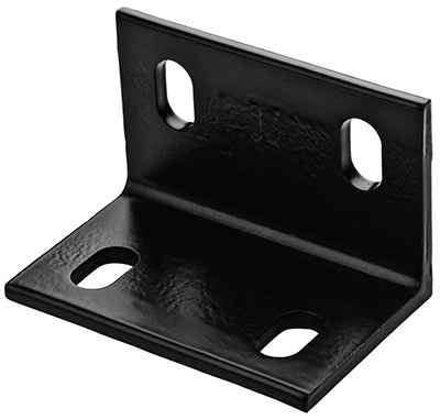 National Hardware 3 in. H X 4.6 in. W X 0.25 in. D Black Structural Steel Inside/Outside Wide Corner