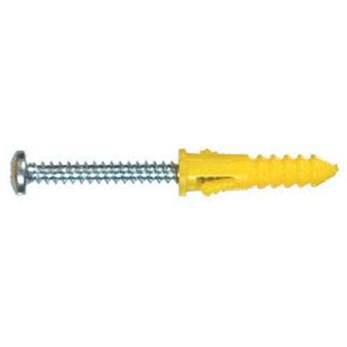 Hillman 0.164 in. Dia. x 1-1/4 in. L Plastic Pan Head Ribbed Anchor 6 pk (Pack of 6)